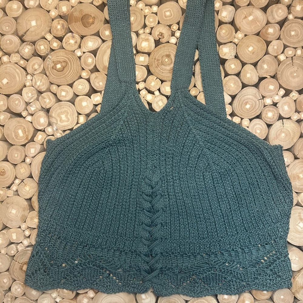 Green Knit Top